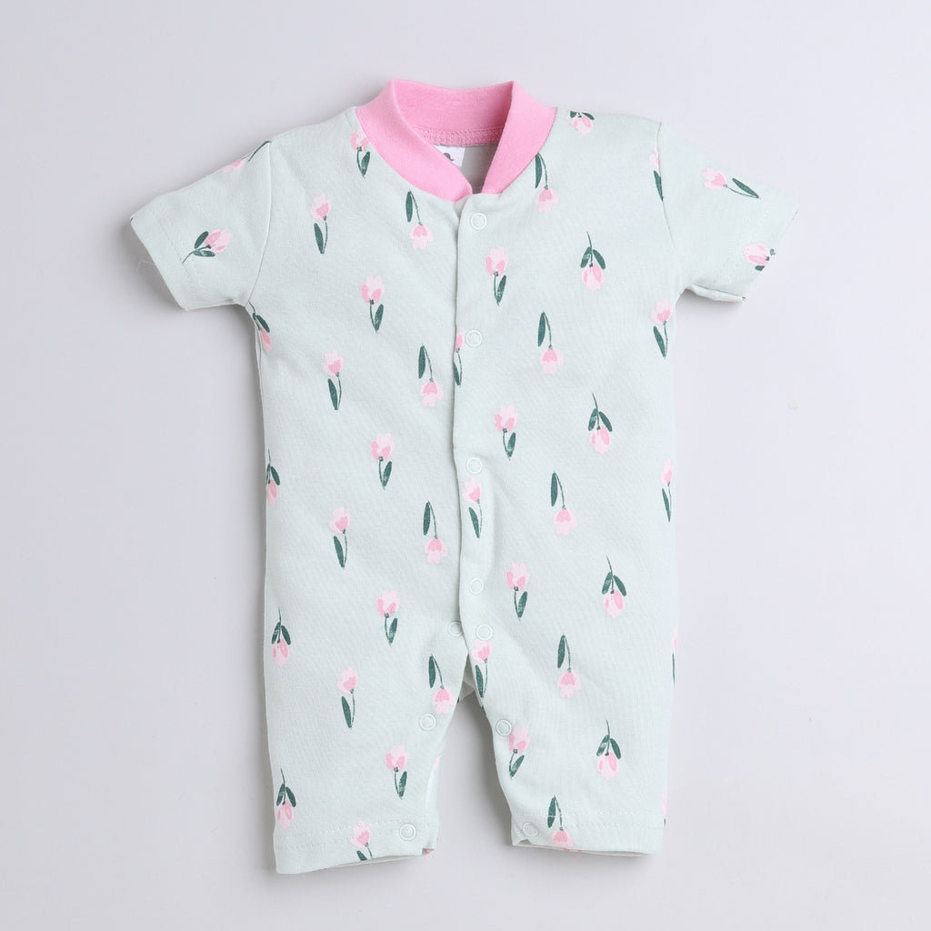 Half Sleeves 3/4th Sleepsuit, Pure Cotton Sleepsuit for Baby,