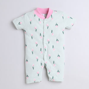 Half Sleeves 3/4th Sleepsuit, Pure Cotton Sleepsuit for Baby,