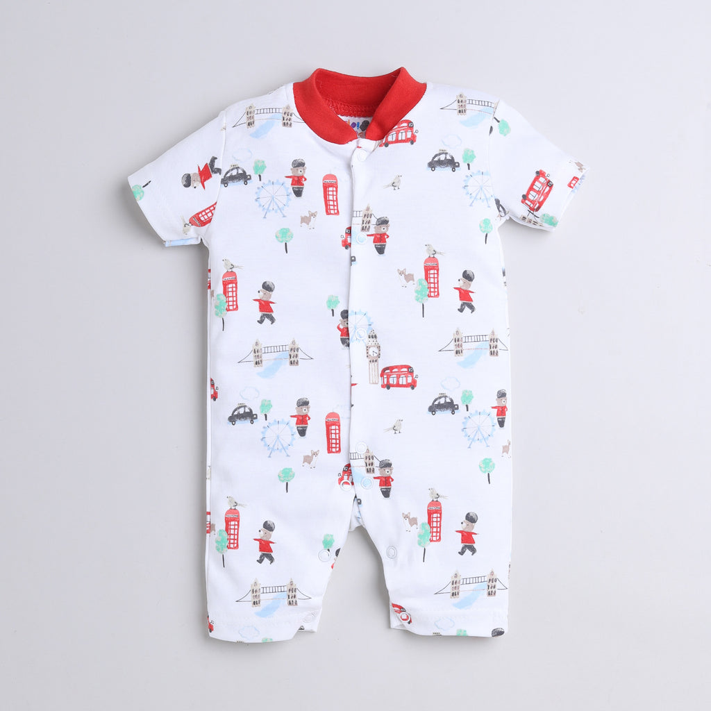 Half Sleeves 3/4th Sleepsuit, Pure Cotton Sleepsuit for Baby,