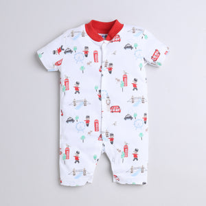 Half Sleeves 3/4th Sleepsuit, Pure Cotton Sleepsuit for Baby,