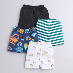 Multi Print Shorts Pack of 4, Pure Cotton,