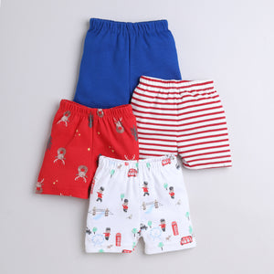 Multi Print Shorts Pack of 4, Pure Cotton,