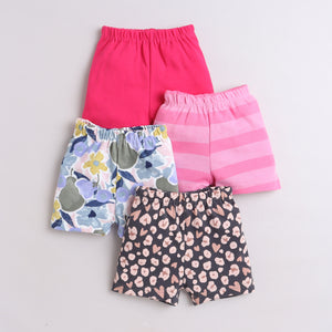 Multi Print Shorts Pack of 4, Pure Cotton,