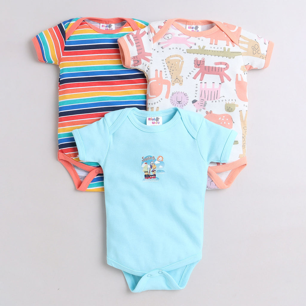 Multi Print Bodysuit Pack of 3,