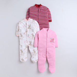 Multi Print Sleepsuit Pack of 3,