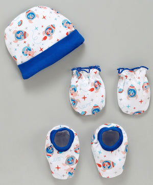 Cap, Mitten & Booties Set (COLOR/PRINT MAY VARY)