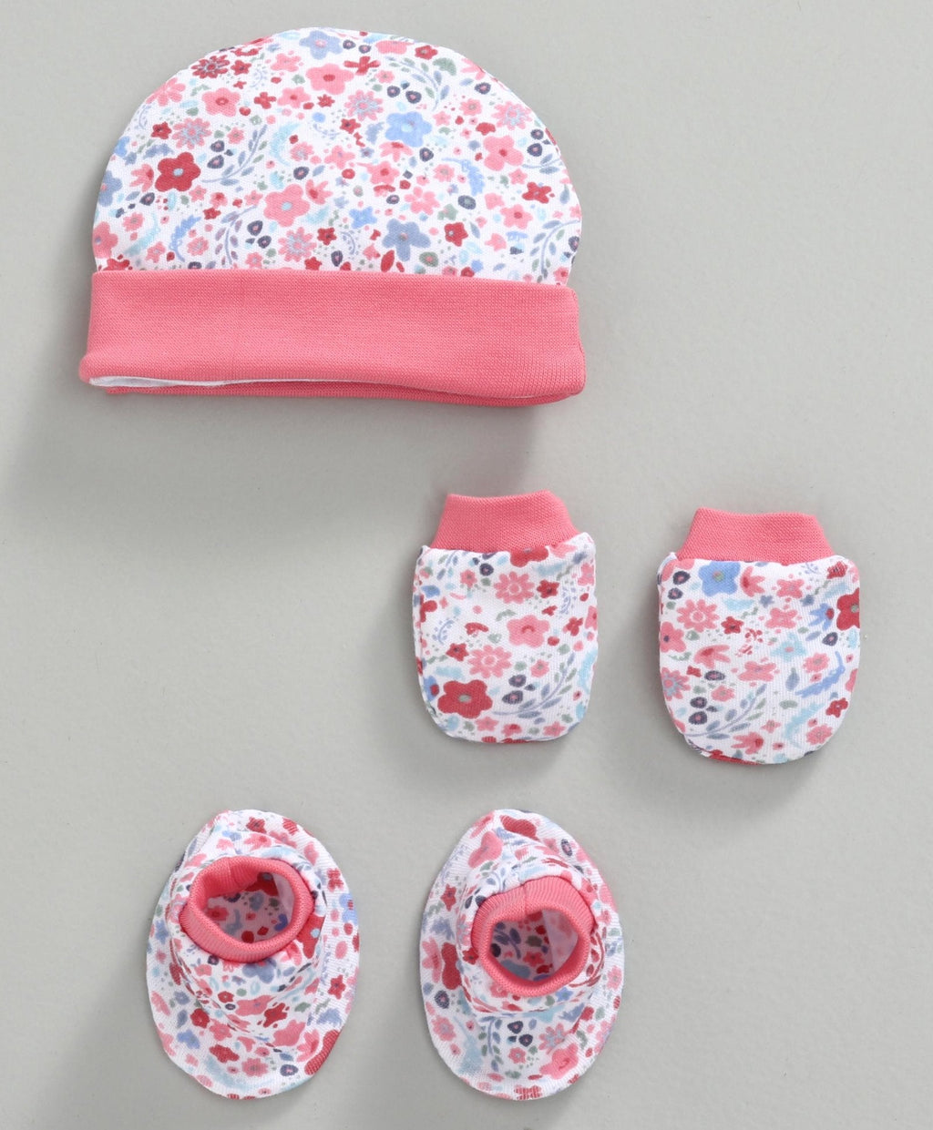 Cap, Mitten & Booties Set (COLOR/PRINT MAY VARY)