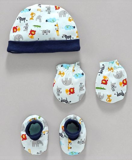 Cap, Mitten & Booties Set (COLOR/PRINT MAY VARY)